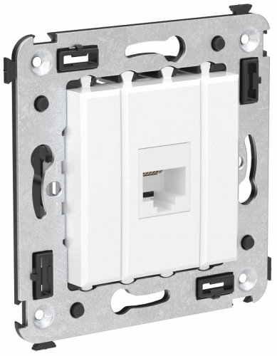 Розетка телефонная без рамки DKC Avanti 1-м. RJ12 белое облако фото Розетка телефонная без рамки DKC Avanti 1-м. RJ12 белое облако картинка